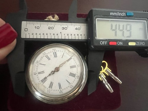 🔴 BEAOCURT pocket watch manual key curved vintage 4.4 cm 