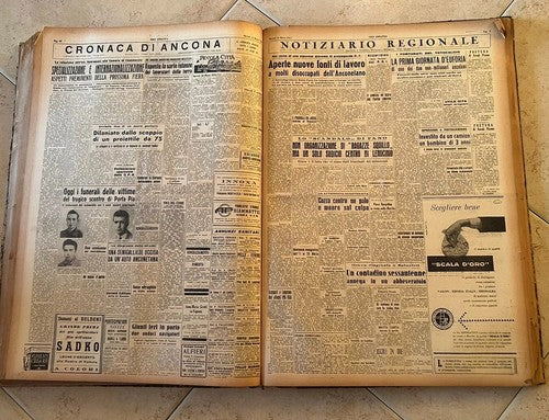 🔴 VOCE ADRIATICA giornali raccolta da Gennaio ad Aprile 1964 in libro completi