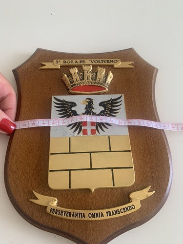 🔴 CREST MILITARE scudo legno vintage 3 Gruppo Missili Volturno
