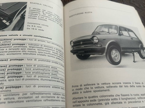 Lancia Autobianchi A 112 Livret Voiture Utilisation Entretien Original Cru 78