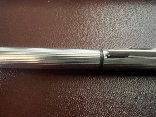 🔴 UNIVERSAL penna sfera metallo cromato scrive con astuccio vintage