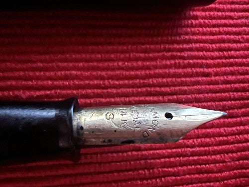 Diamond Medal Stylo-Plume Stylo à Plume Levier Or Écrit Vintage 1930 