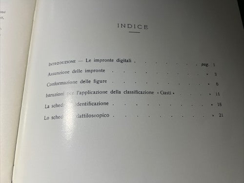 🔴 Circolare MINISTERO DELL'INTERNO segnalamento dactiloscopico 1988 vintage