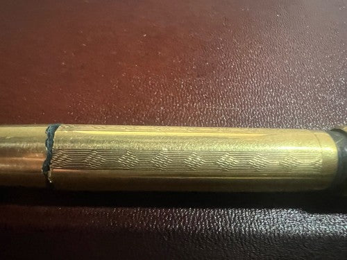 🔴 ANGLO AMER penna stilografica retrattile placcata ORO 18 CARATI vintage