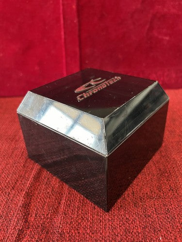 🔴 CHRONOTECH box scatola orologio cofanetto custodia plastica nera vintage