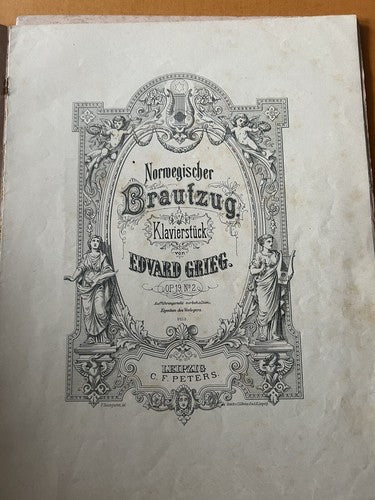 🔴 BRIEG Noten in deutscher Sprache wie abgebildet, 4 STÜCKE Vintage 