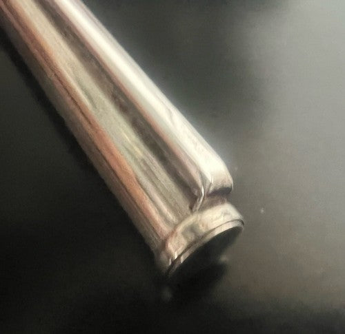 Nova Stylo-Plume Sphère Plaqué Argent Mille Rayures Mécanisme À Rotation Écrit