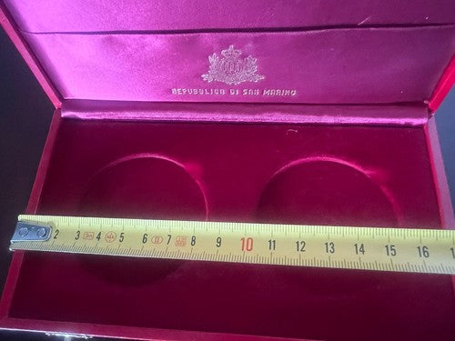 🔴 Scatole SAN MARINO monete medaglie 2 posti astucci custodie bianca 2 PEZZI