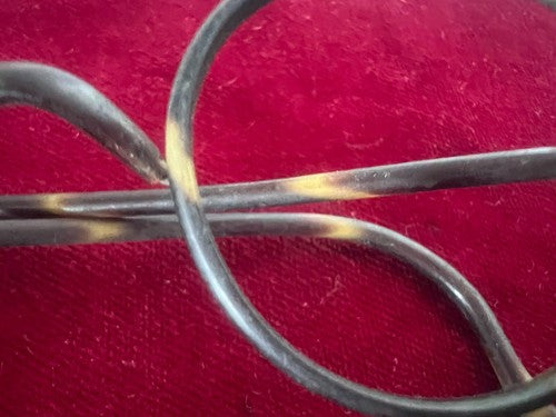 🔴 Montatura OCCHIALI ANTICHI metallo bachelite leggeri Chaplin 1800 n.3