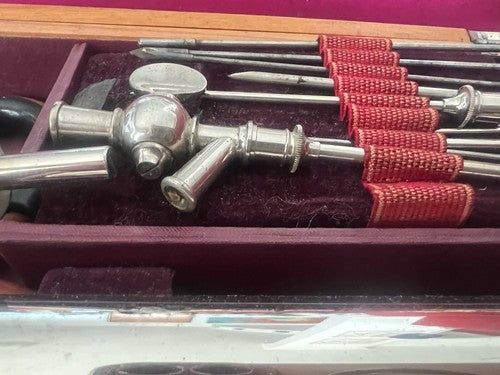 🔴 ASPIRATORE TORACICO medico dottore pleura polmoni astuccio vintage 1800