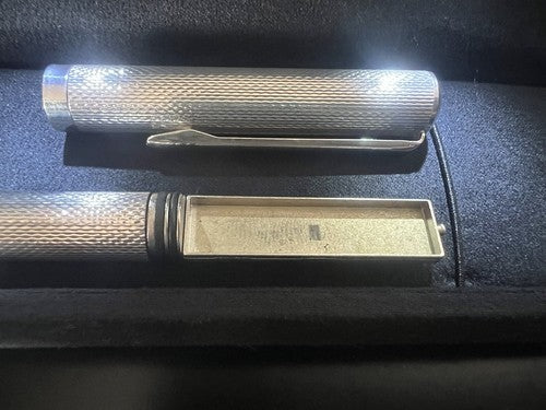 🔴 Penna sfera ARGENTO 925 MASSICCIO 925 timbro da personalizzare scrive 2