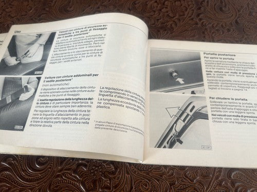Volkswagen Golf Broschüre Fahrzeugwartung Italienisches Original Vintage 1980 