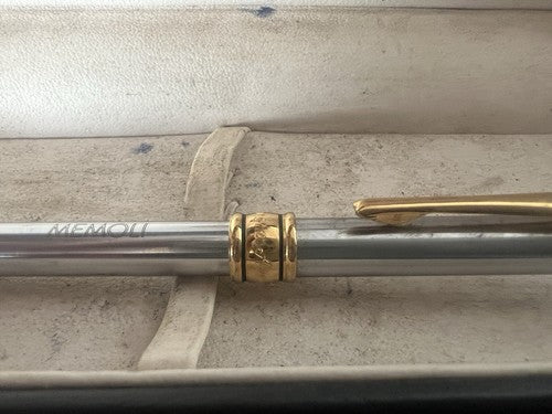 Aurora Stylo-Plume Sphère Magellano Chrome Profils Doré Publicité Boîte A 