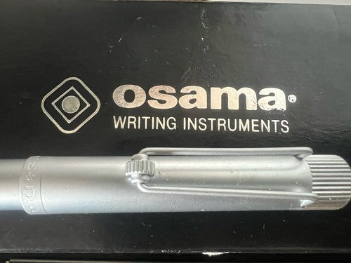 🔴 OSAMA penna sfera roller alluminio con scatola e contro scatola