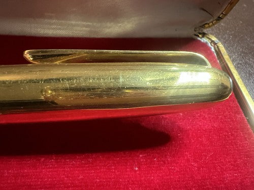 🔴 AURORA penna stilografica 88K Aquila placcata pennino ORO M vintage 2196034
