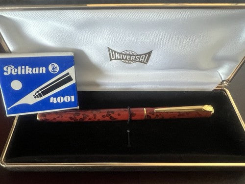 Universal Pen Fountain Pen Lacquer Marbled Cartridge A Vintage Years 60