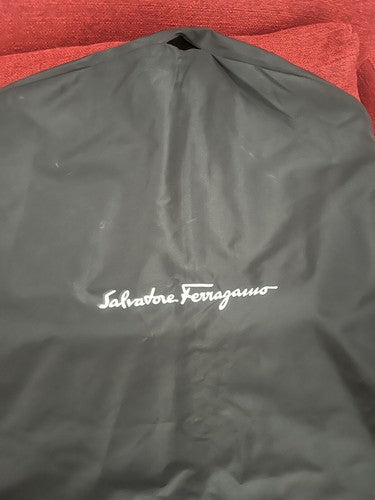 🔴 SALVATORE FERRAGAMO sacca anti polvere porta abito, giacche in tessuto nero