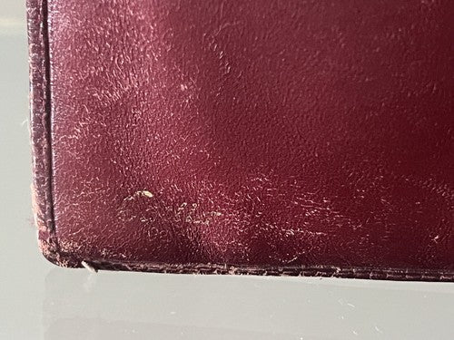 Cartier Port Agenda Monogrammè Document Holder Leather Burgundy Vintage Style