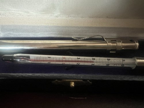 🔴 BERSANO termometro VINO sommelier penna temperatura gancio ciondolo vintage