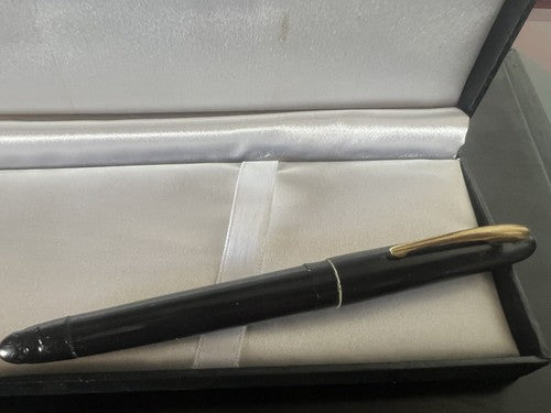 🔴 MERCURIO penna stilografica pistone pulsante oblò trasparente SCRIVE vintage