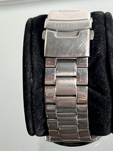 🔴 BREIL Herren-Chronograph TW0676 Oversize Schwarze Edelstahl-Quarzuhr mit Box