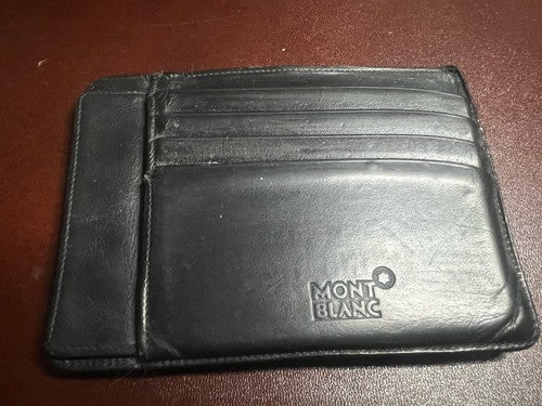🔴 MONTBLANC portafoglio uomo porta carte credito banconote documento astuccio