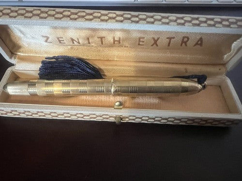 🔴 ZENITH penna stilografica Extra pennino ORO scrive gioiello vintage 1940