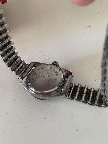 🔴 HEDY WATCH women's SUB DIVER manual underwater watch 4 ATM vintage 