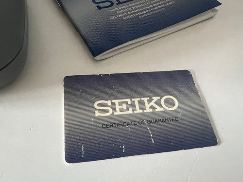 🔴 SEIKO box scatola orologio uomo con garanzia libretto cofanetto vintage