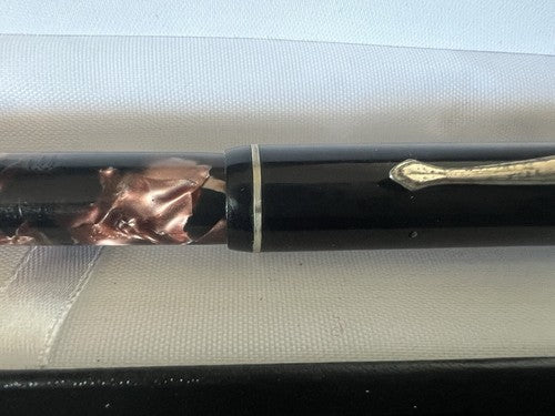 MENTMORE Zelluloid-Füllfederhalter Diplom Druckknopf Schreibt Vintage 