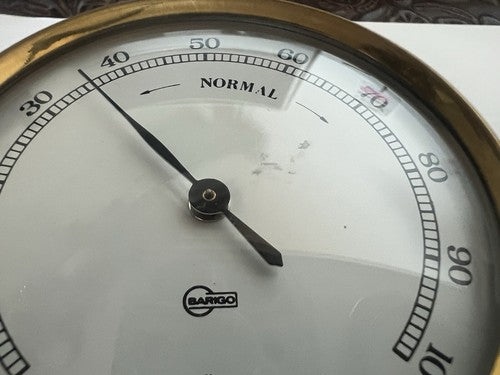 BARIGO Hygromètre de Precision Humidité Mécanicien Avec Hublot Et Stand Bois 