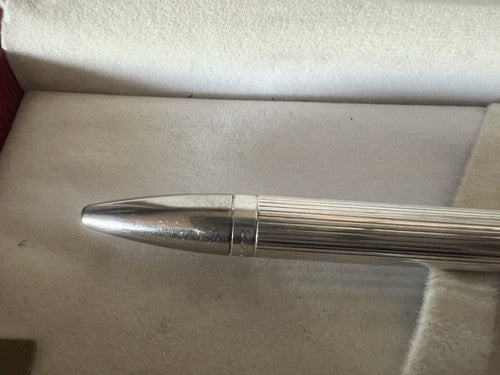 Settelaghi Stylo-Plume Sphère Argent 925 Massif Fenêtre Personnel Fort Poids 1