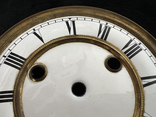 Cadran Horloge Pendule Mur Polonais Double Bordure Laiton Tiges