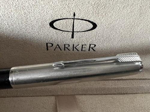 🔴 PARKER 51 matita meccanica gioiello nero cromato affusolato matita vintage