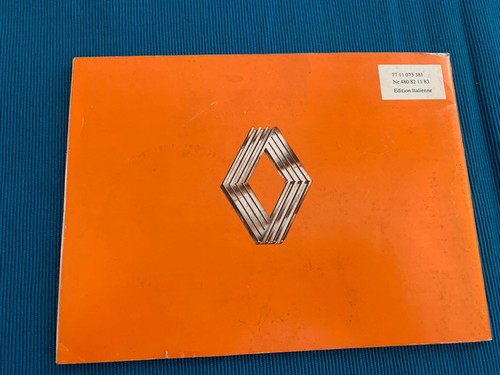 🔴 RENAULT Libretto auto uso e manutenzione vintage ORIGINALE DEL 1980