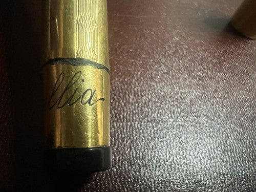 🔴 ANGLO AMER penna stilografica retrattile placcata ORO 18 CARATI vintage
