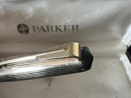 🔴 PARKER penna stilografica 17 cappuccio placcato oro scrive vintage 1962