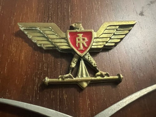 🔴 Crest ISPETTORATO ARMI FANTERIA E CAVALLERIA scudo legno metallo h 15