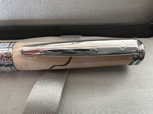 🔴 MARKSMAN penna sfera bicolore marmorizzata profili cromati scrive con scatola