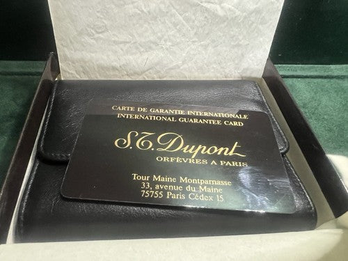 Dupont Portefeuille Homme Cuir Noir Amène Billets de Banque Cartes Poche Neuf