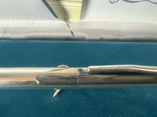 🔴 CROSS Chrom-Kugelschreiber mit Schnappkappe, Etui und Anleitung B 