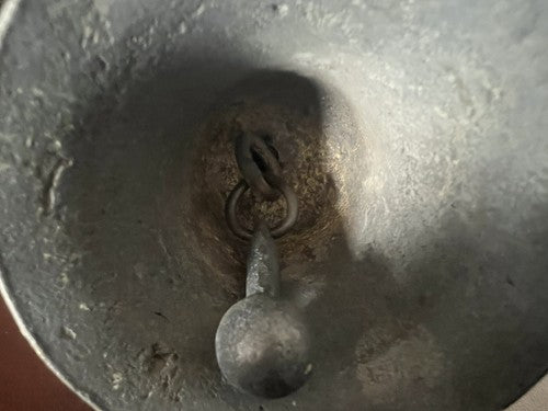 🔴 CAMPANELLO campanella campana metallo bronzo da altare h 15 cm vintage