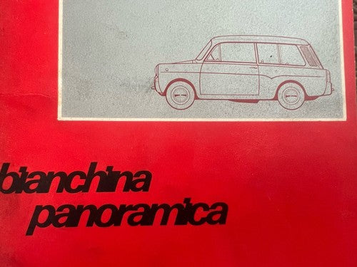 Autobianchi Bianchina Panoramica Booklet Car Use Maintenance Original
