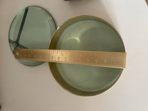 🔴 Scatole cofanetti scatoline ottone e vetro metallo e fabergè vintage