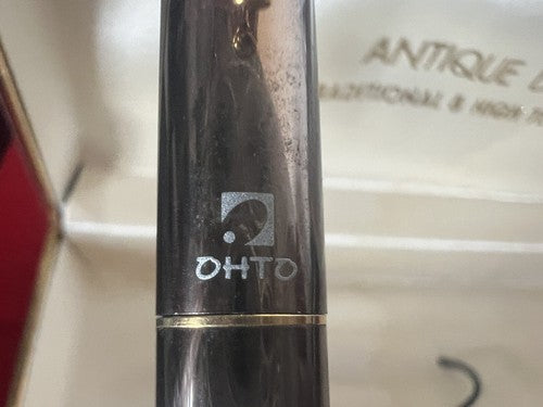 🔴 OHTO penna sfera roller lacca canna di fucile profili dorati scrive