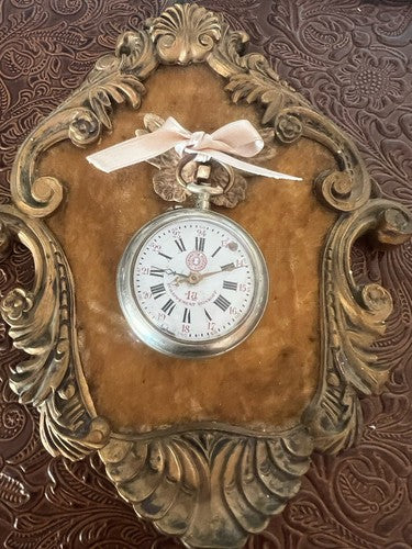 ROSSKOPF Montre Poche Chronomètre Moderne Cassé mit Image Mural Vintage 