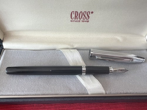 Cross Stylo-Plume Stylo à Plume Laque Noire A Cartouche Stylo Plume F Écrit