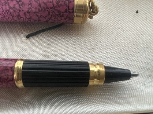 🔴 WATERMAN Kugelschreiber, marmoriert lackiert, rosa, Lady CHARLOTTE, Schreibgarantie 