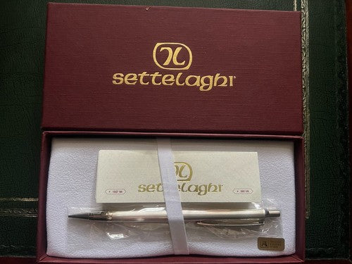 🔴 SETTELAGHI Druckbleistift, massives 925er Silber, mit Box und Garantie, neu, 3 Stück 