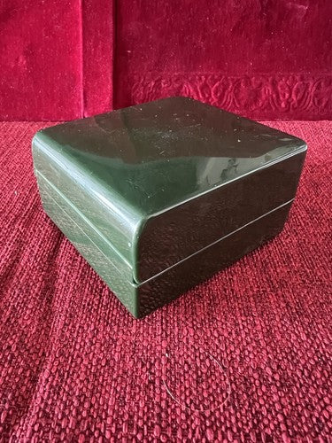 🔴 ROUBIER scatola box orologio verde con fermo interno custodia